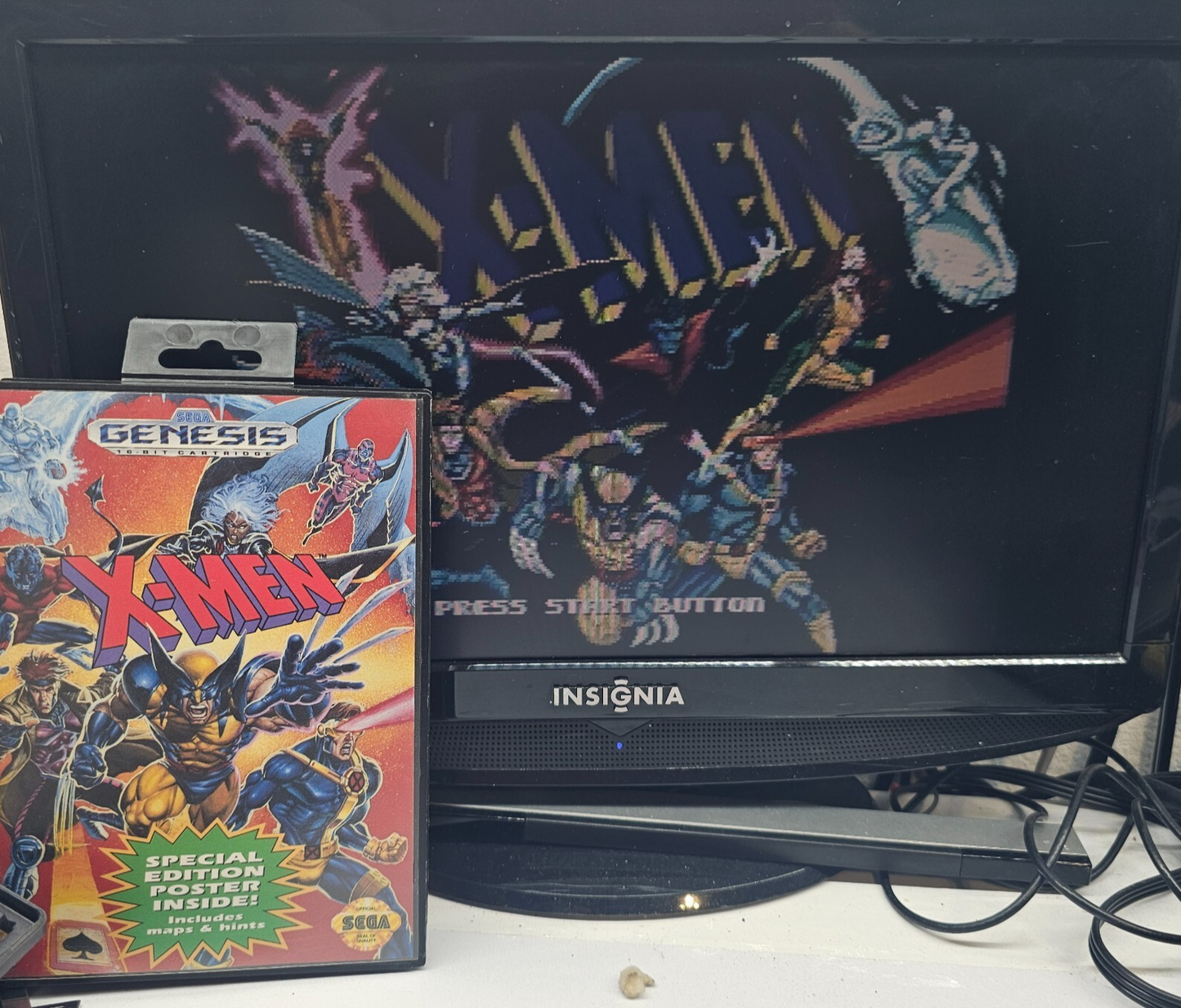 X-Men (Sega Genesis, 1993) Game and Case - Tested And Working