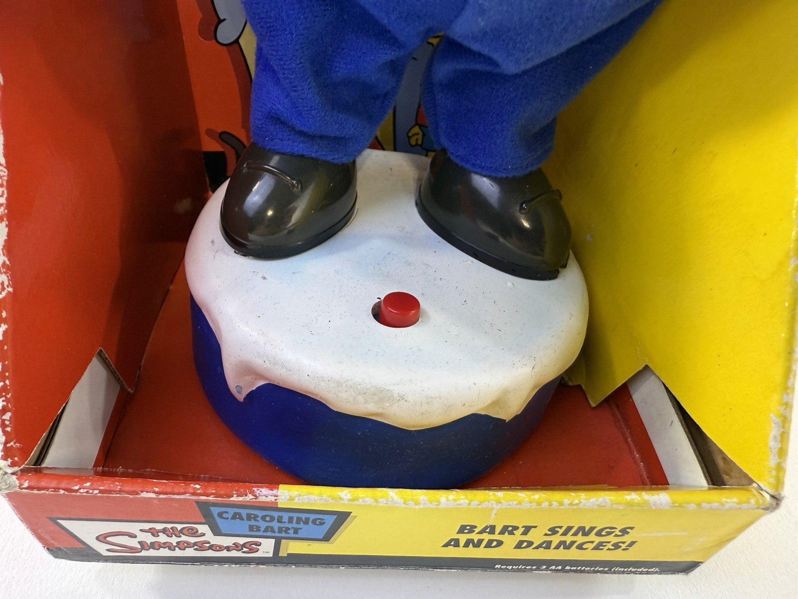 Gemmy 2002 Simpsons 12" Caroling Bart Animated Figure In Box - Read