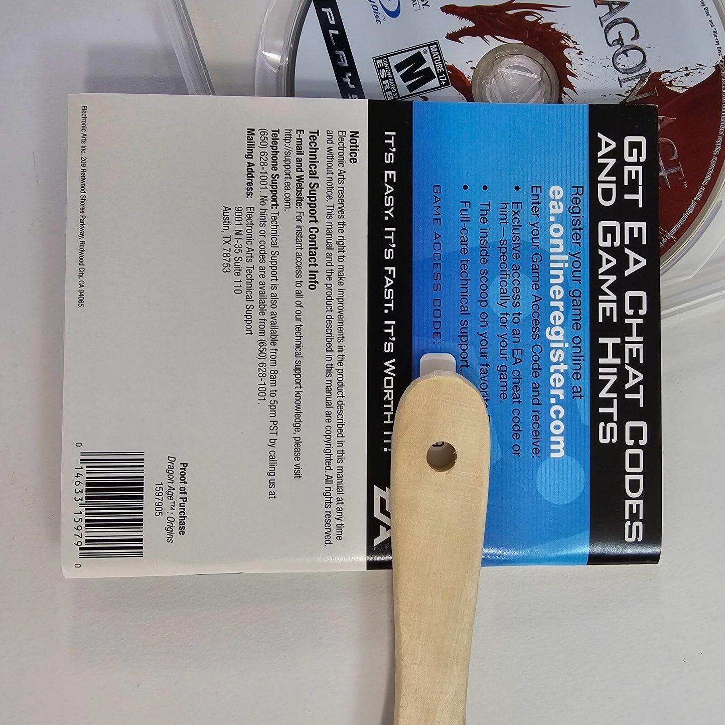 Dragon Age: Origins (Sony PlayStation 3, 2009) Game Case Manual - Tested