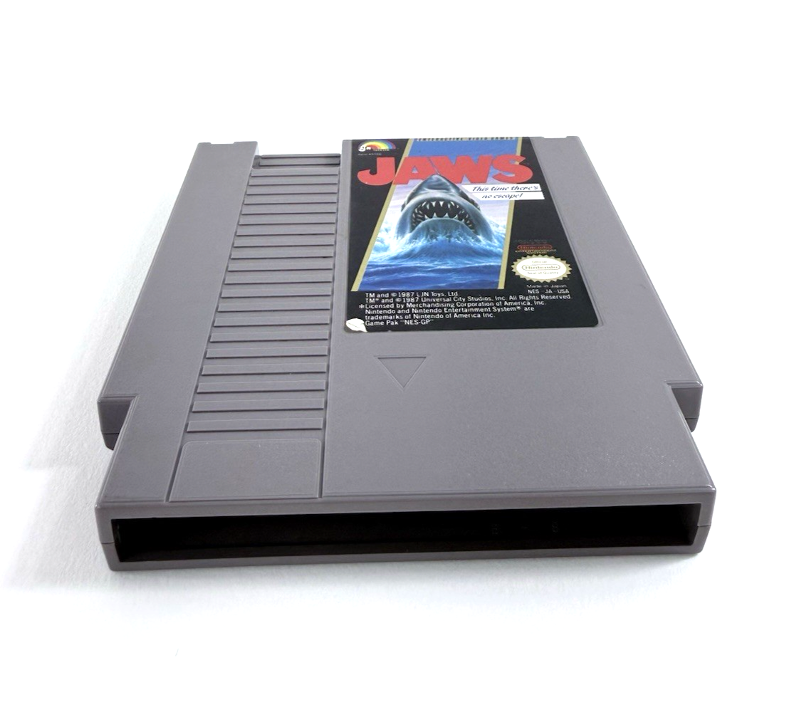 Jaws (Nintendo Entertainment System, 1987) Game Cartridge and Manual - Tested