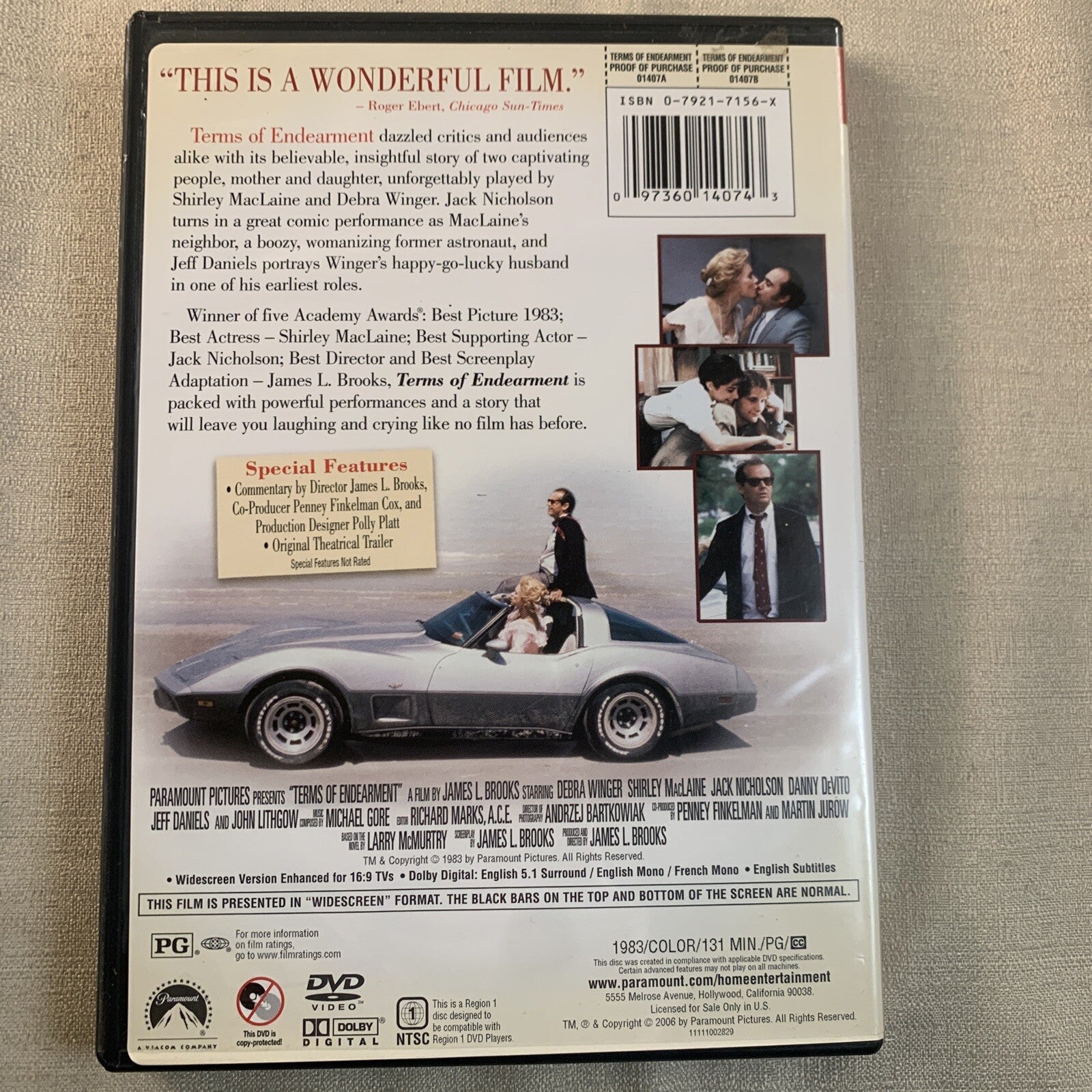 Terms of Endearment (DVD, 2001, Sensormatic)