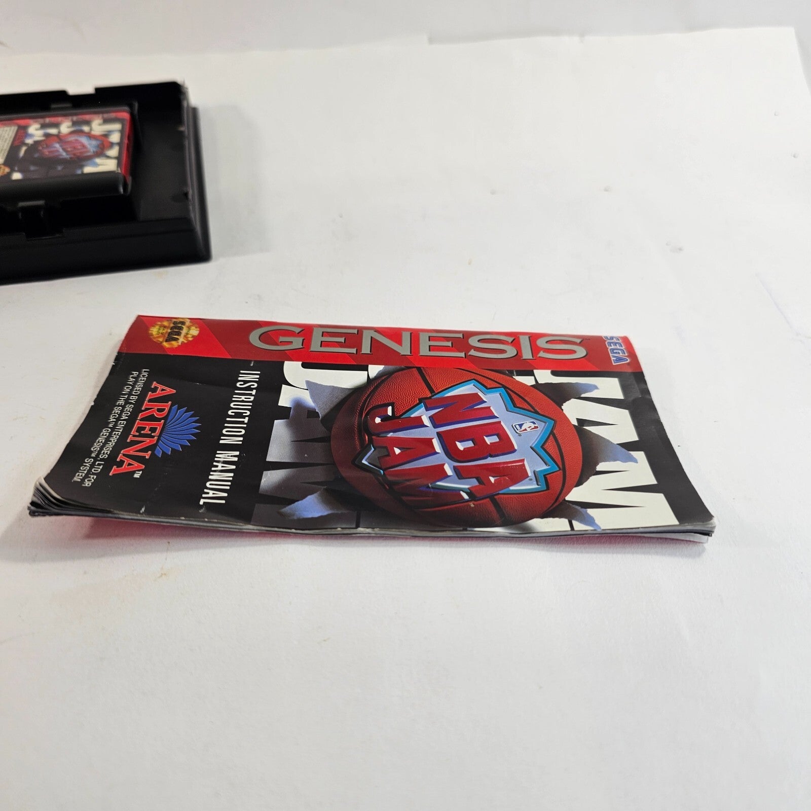NBA Jam (Sega Genesis, 1994) Game Case Manual - Tested and Working