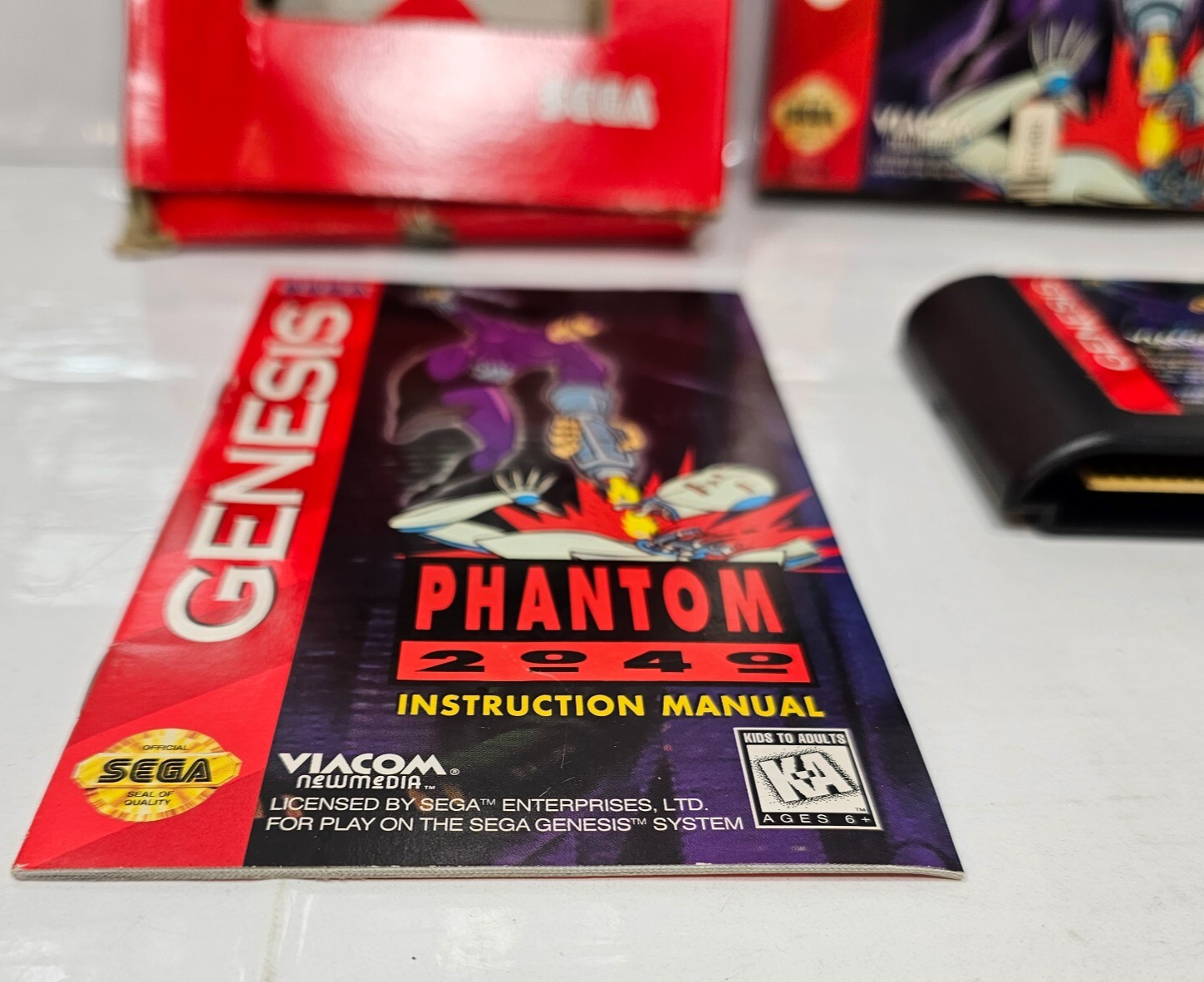 Phantom 2040 (Sega Genesis, 1995) Game, Box, Manual - Tested and Working