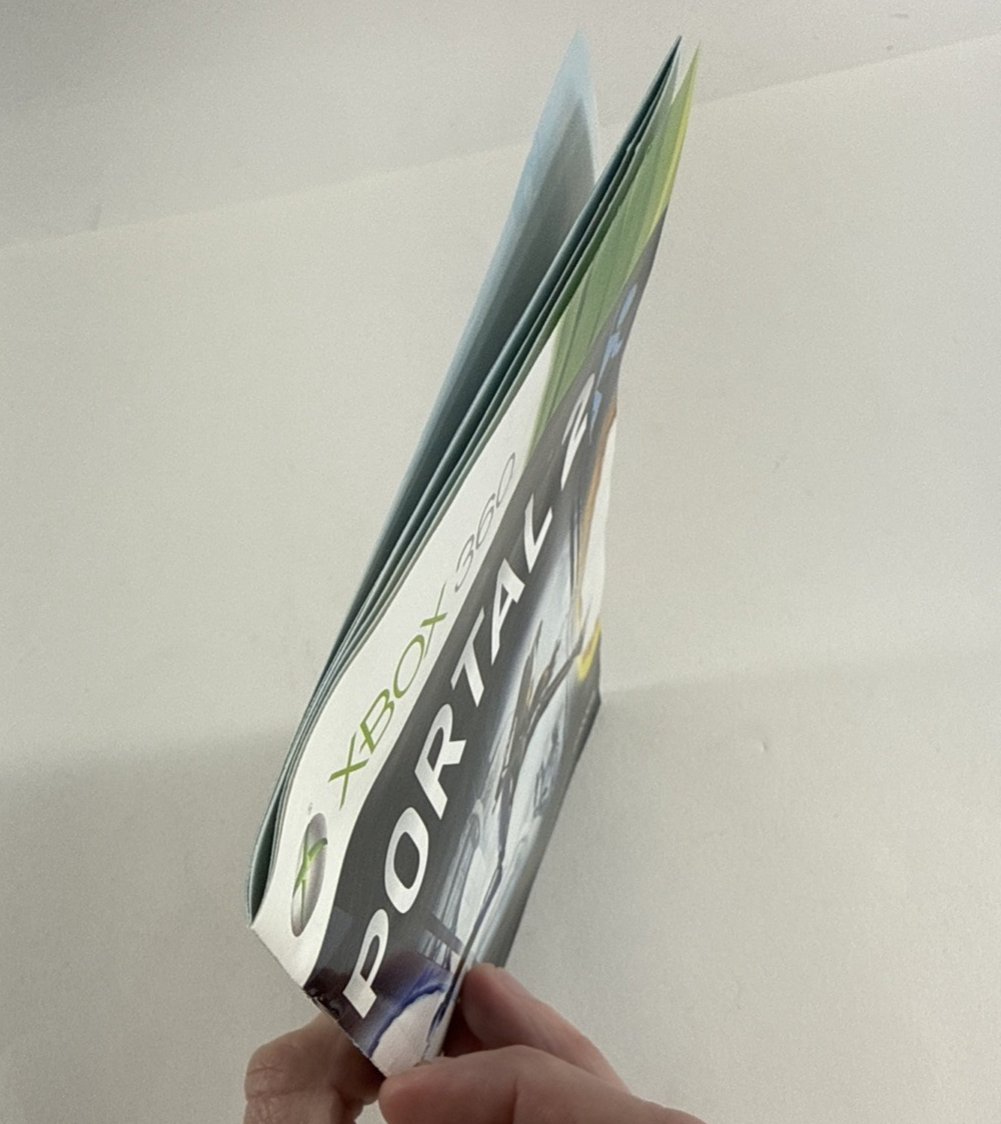 Portal 2 (Microsoft Xbox 360, 2011) Game Case Manual - Tested and Working