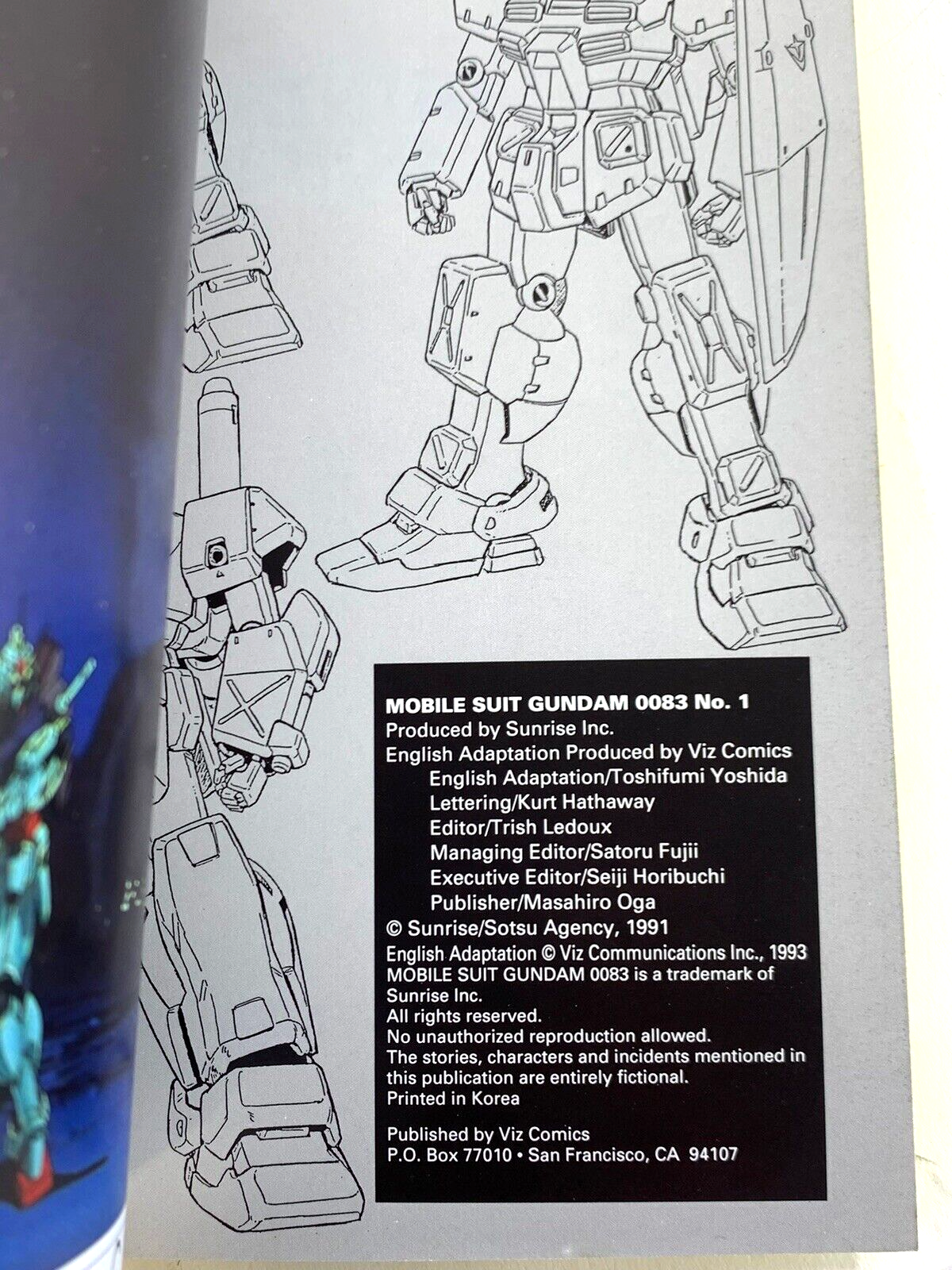 Mobile Suit Gundam 0083 No. 1 (Viz Media, 1993) Stardust Rising - English Print