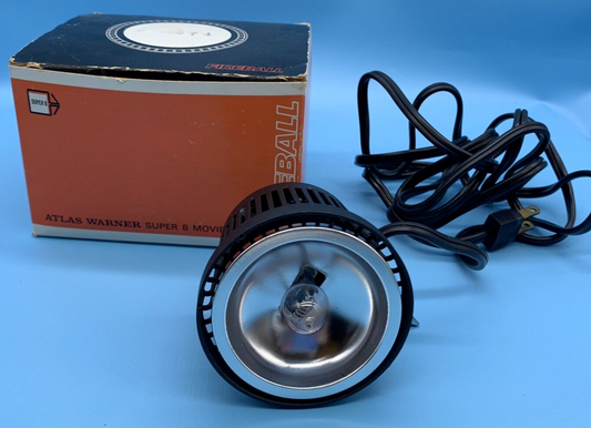 Atlas Warner Fireball Super 8 650 Watt Quartz Lamp Movie Light - Tested