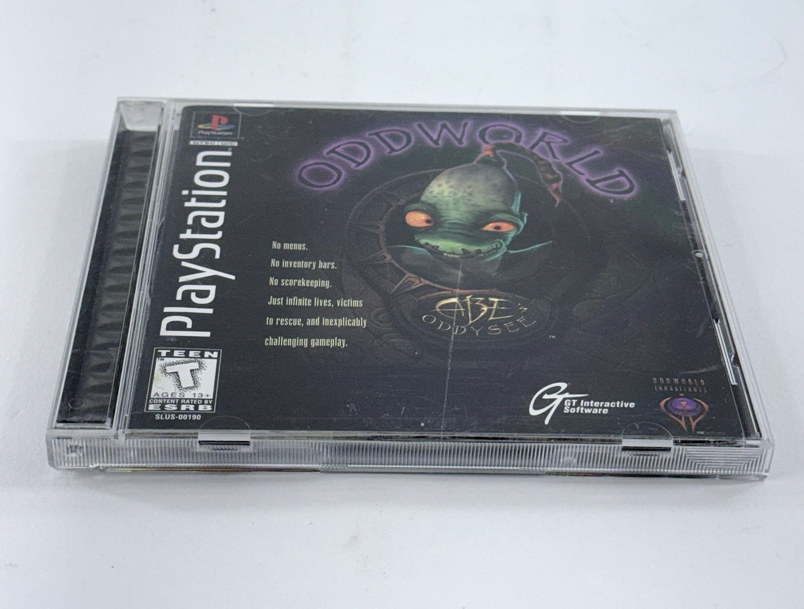 Oddworld: Abe's Oddysee (PlayStation, 1997) Game Case Manual Reg. Card - Tested