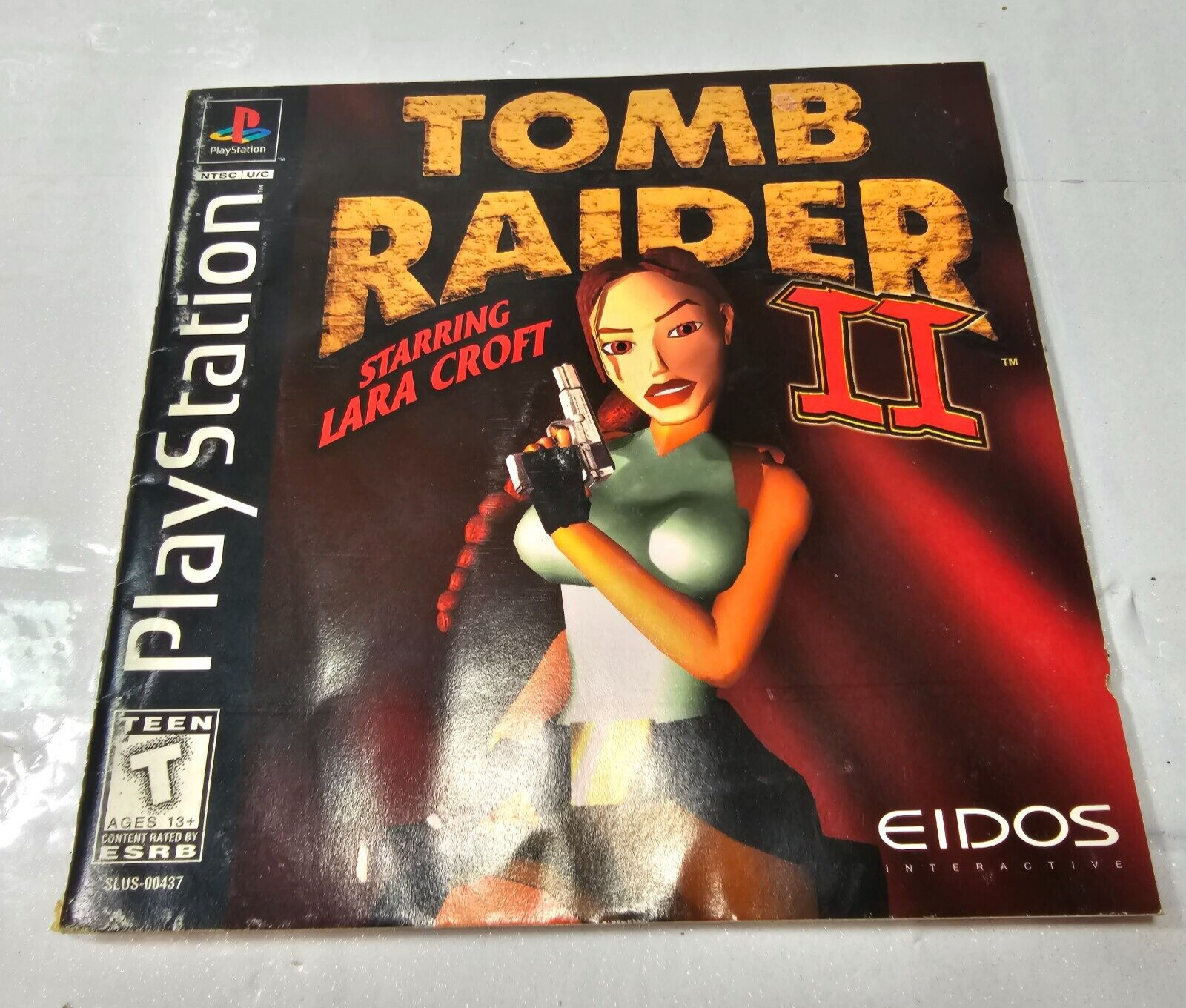 Tomb Raider II 2 (Sony PlayStation, 1998)  Game Case Manual Registration