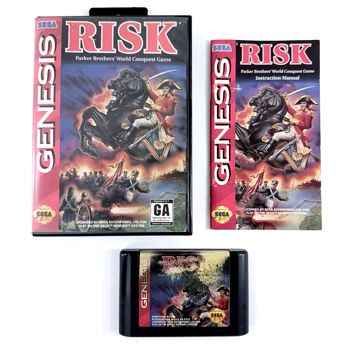 Risk (Sega Genesis, 1994) Game, Case and Manual - Tested and Working