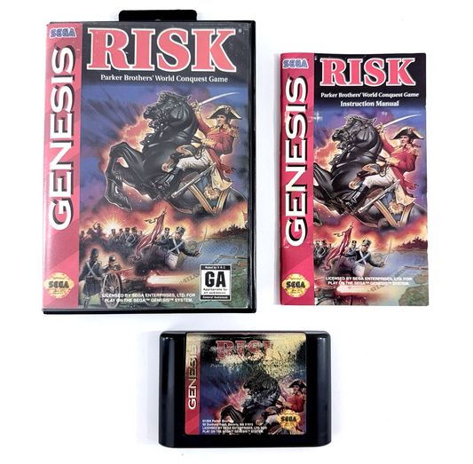 Risk (Sega Genesis, 1994) Game, Case and Manual - Tested and Working