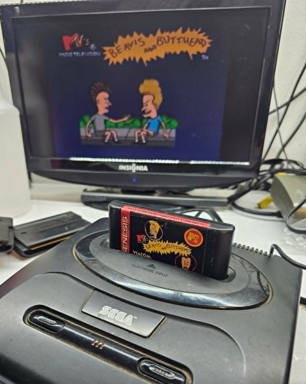 MTV's Beavis and Butt-Head (Sega Genesis, 1994) Game Cartridge- Tested