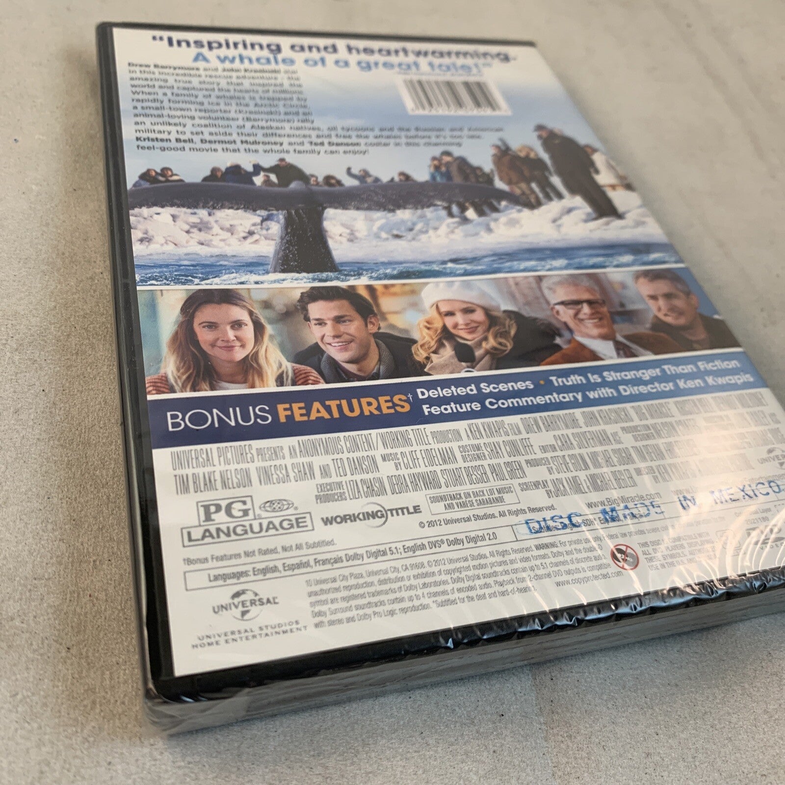 Big Miracle (DVD, 2012) NEW with Sleeve