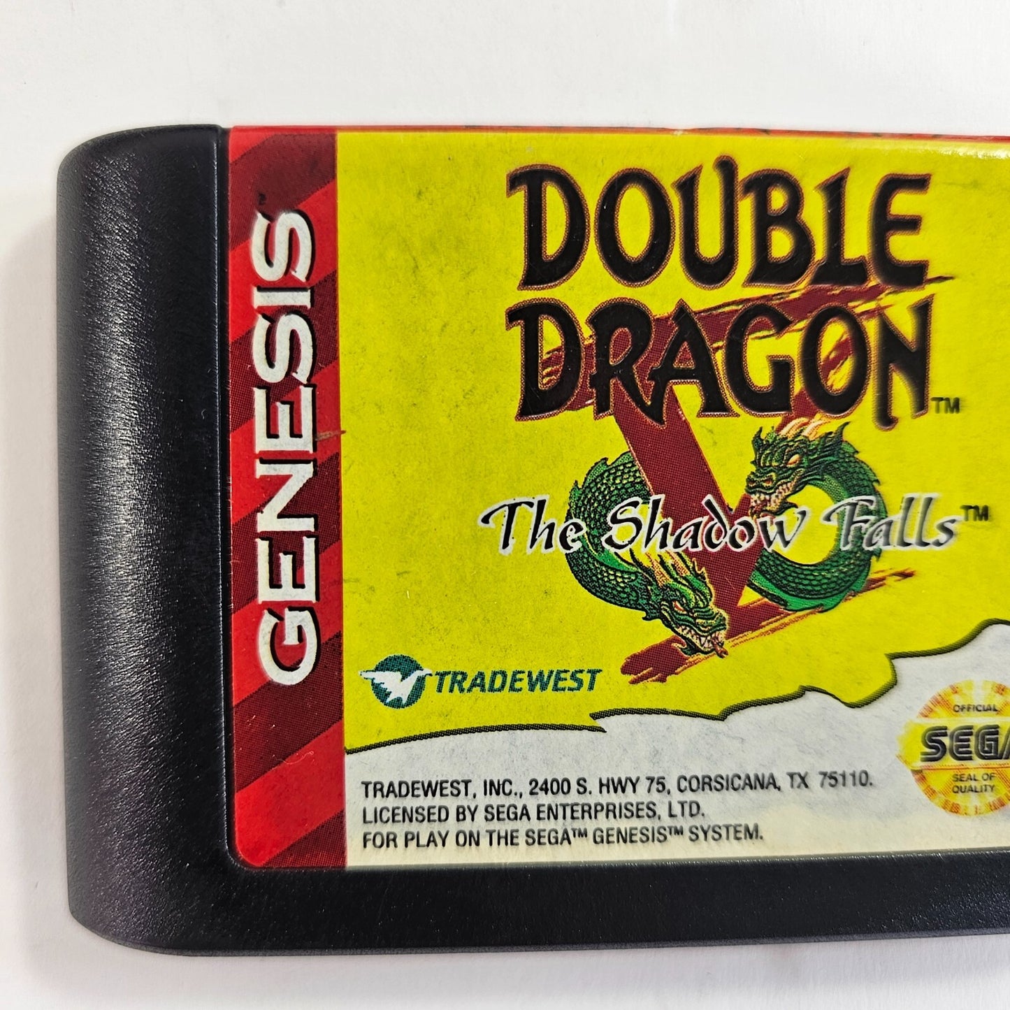 Double Dragon V: The Shadow Falls (Sega Genesis, 1994) Game and Case - Tested