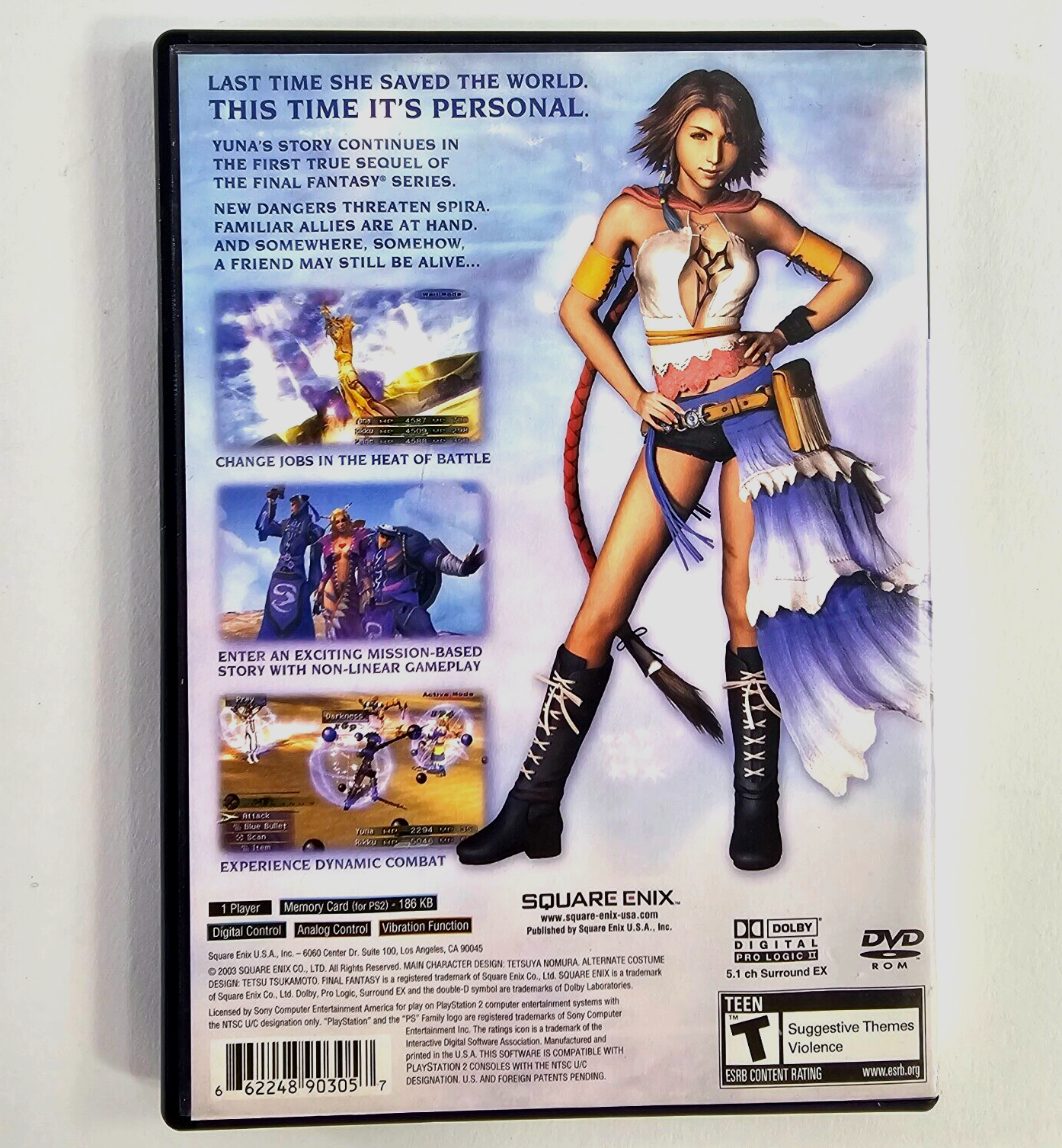 Final Fantasy X-2 (Sony PlayStation 2, 2003) Game and Case - Tested