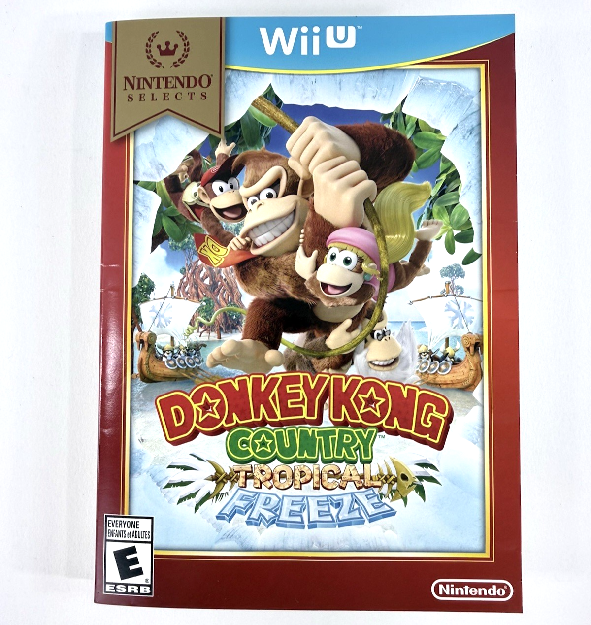 Donkey Kong Country: Tropical Freeze (Wii U, 2016) Game Case Manual - Tested