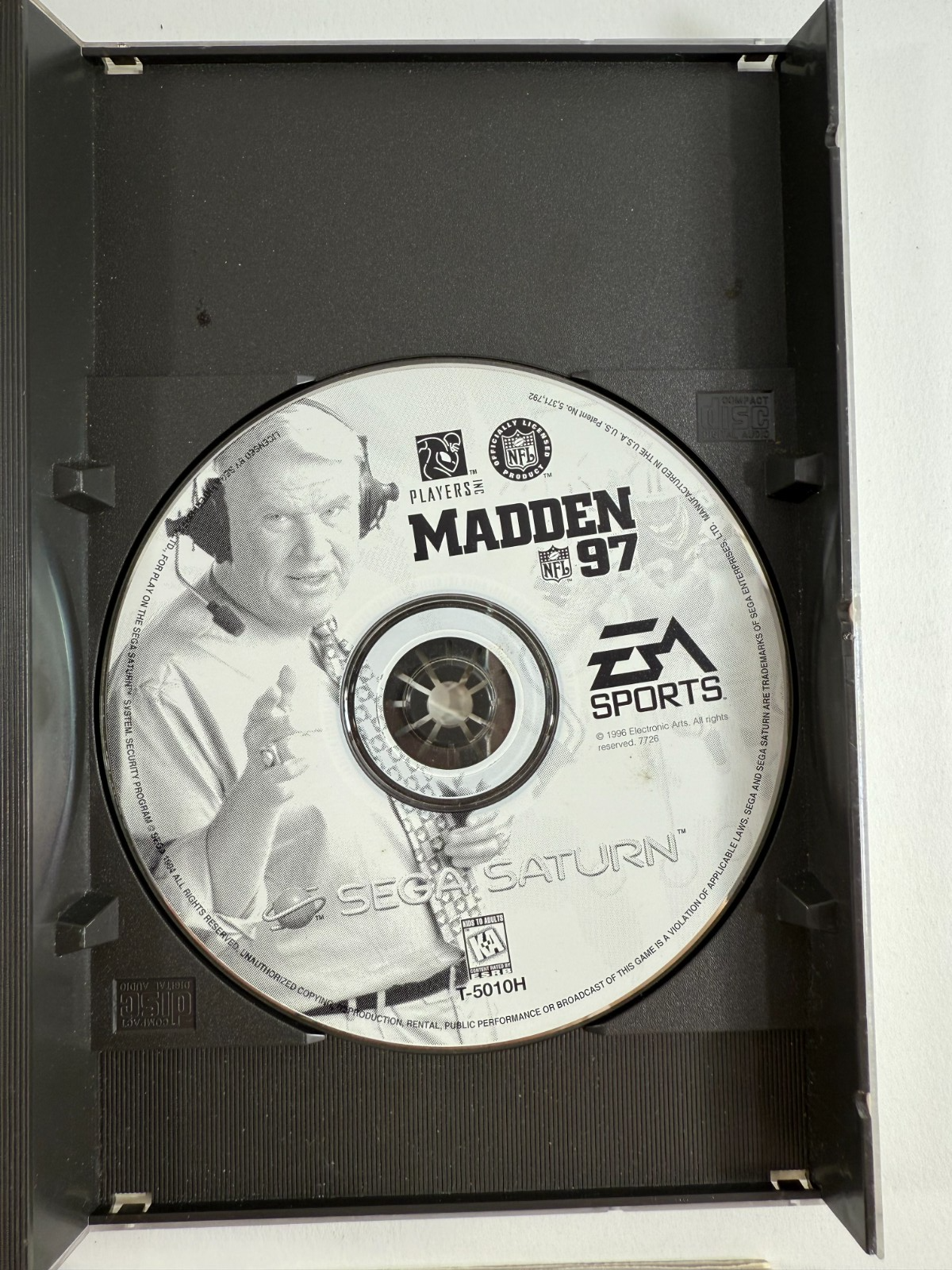 Madden NFL 97 (Sega Saturn, 1996) Game Case Manual Poster Insert - Tested