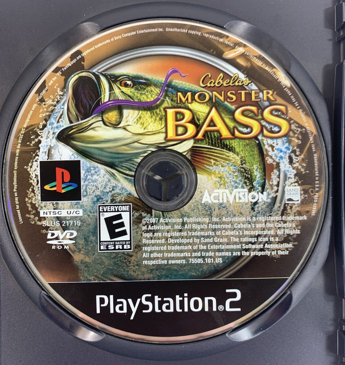 Cabela's Monster Bass (Sony PlayStation 2, 2007) Game Case Manual CIB