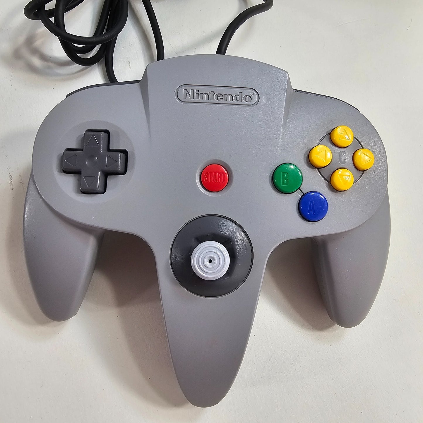 Nintendo 64 Black Home Console with Controller + Cables - Tested and Working