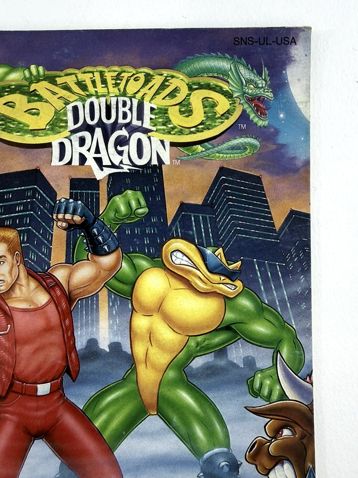 Tradewest 1993 Battletoads & Double Dragon Instruction Manual SNS-UL-USA