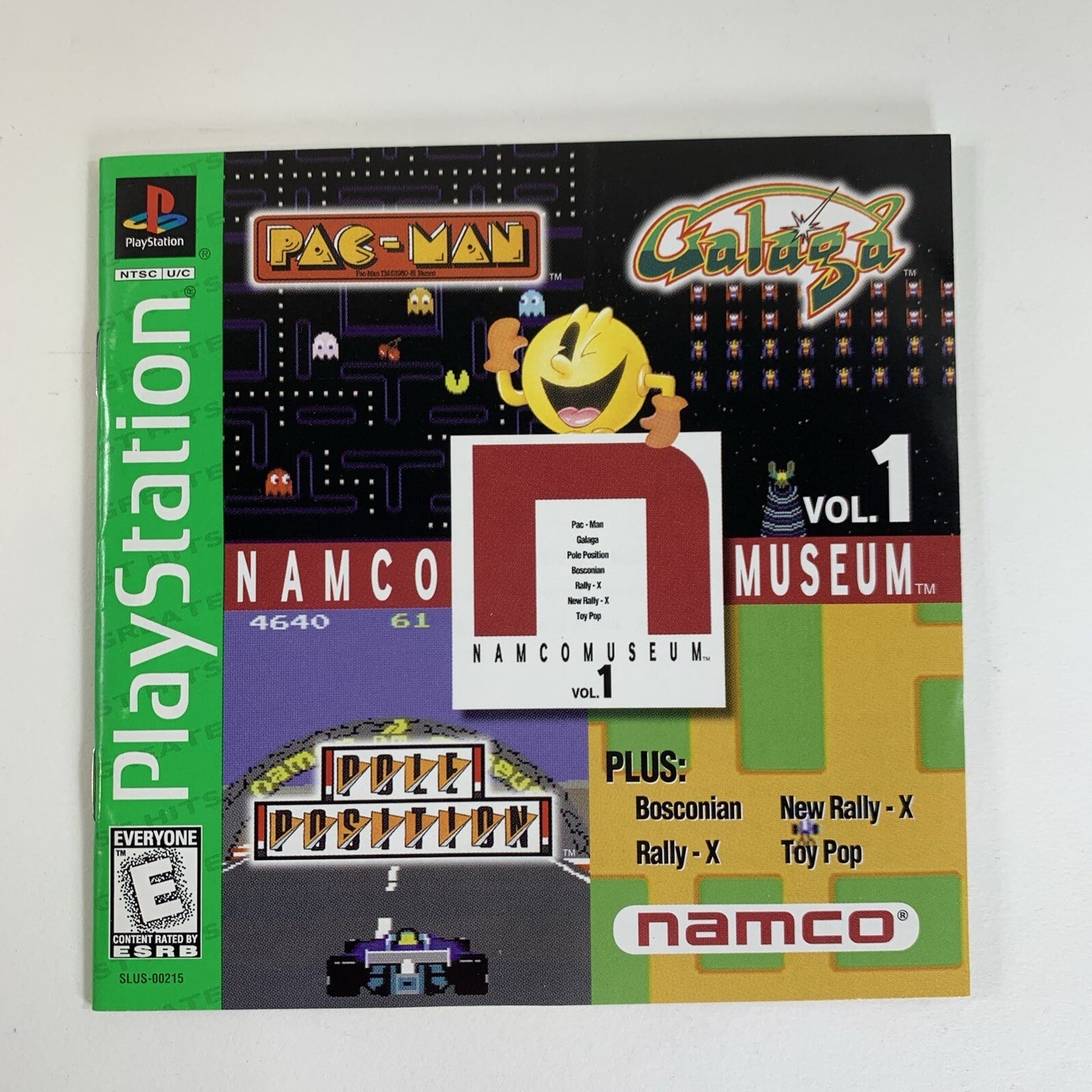 Namco Museum Vol. 1 (Sony PlayStation 1, 1995) Game Case Manual Registration CIB