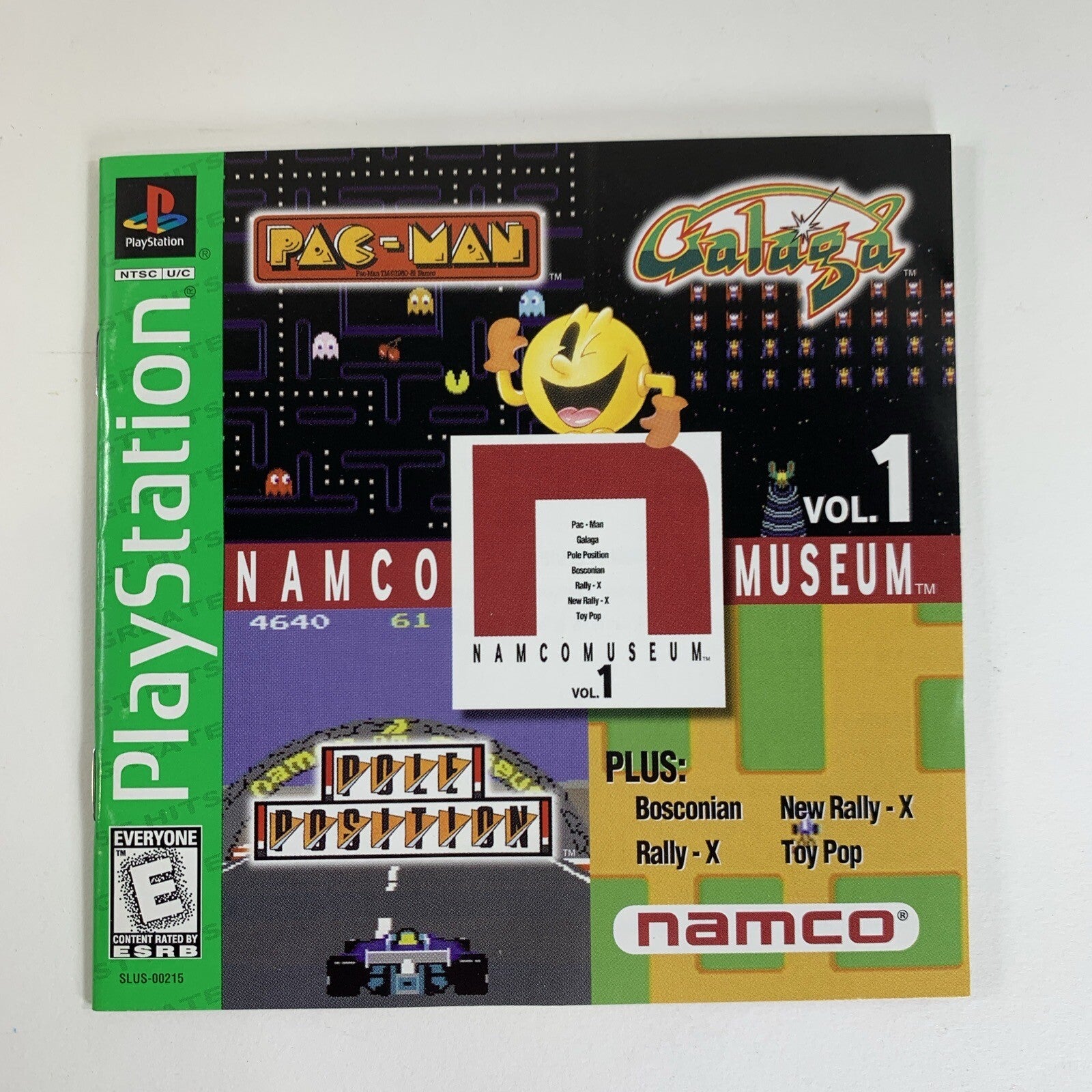 Namco Museum Vol. 1 (Sony PlayStation 1, 1995) Game Case Manual Registration CIB