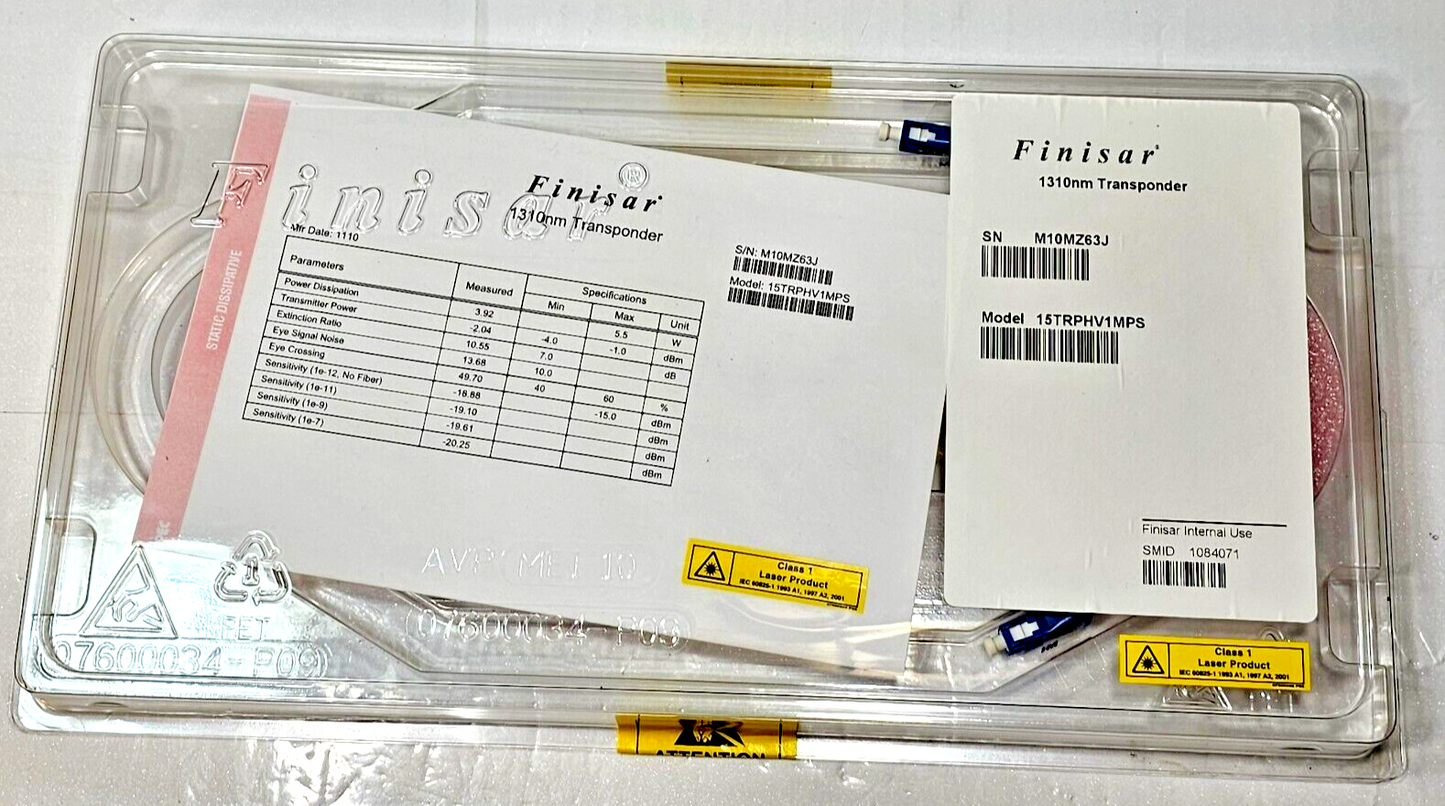 Finisar 1310nm Fiber Optic Transponder 15TRPHV1MPS - New/Sealed