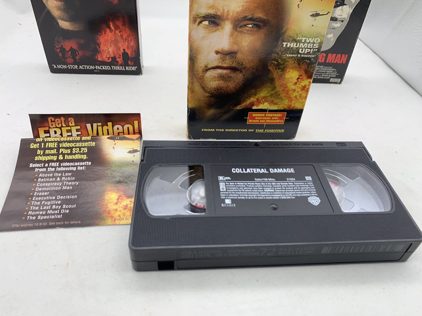 Collateral Damage (VHS Action Movies) End Of Days/The Running Man - Tested