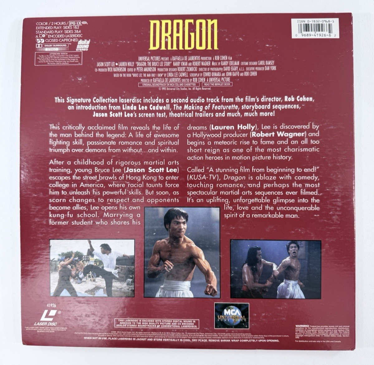 Dragon: The Bruce Lee Story (Laserdisc, 1995) Signature Letterboxed Edition