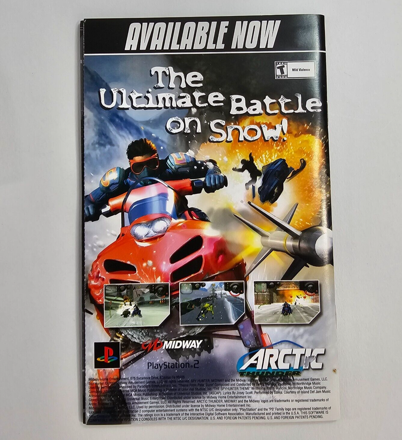 SpyHunter (PlayStation 2, 2002) Game Case Manual Registration - Tested