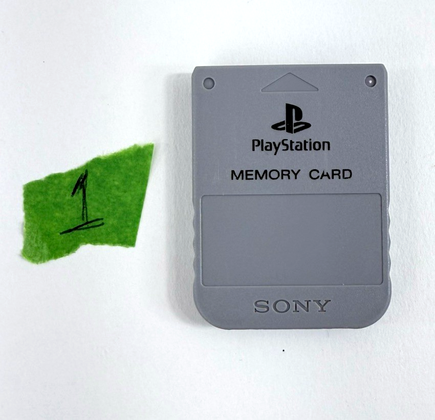 Sony PlayStation SCPH-1020 Original Grey Memory Card - Tested and Working