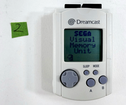Sega Dreamcast HKT-7000 White Visual Memory Unit VMU with New Batteries - Tested