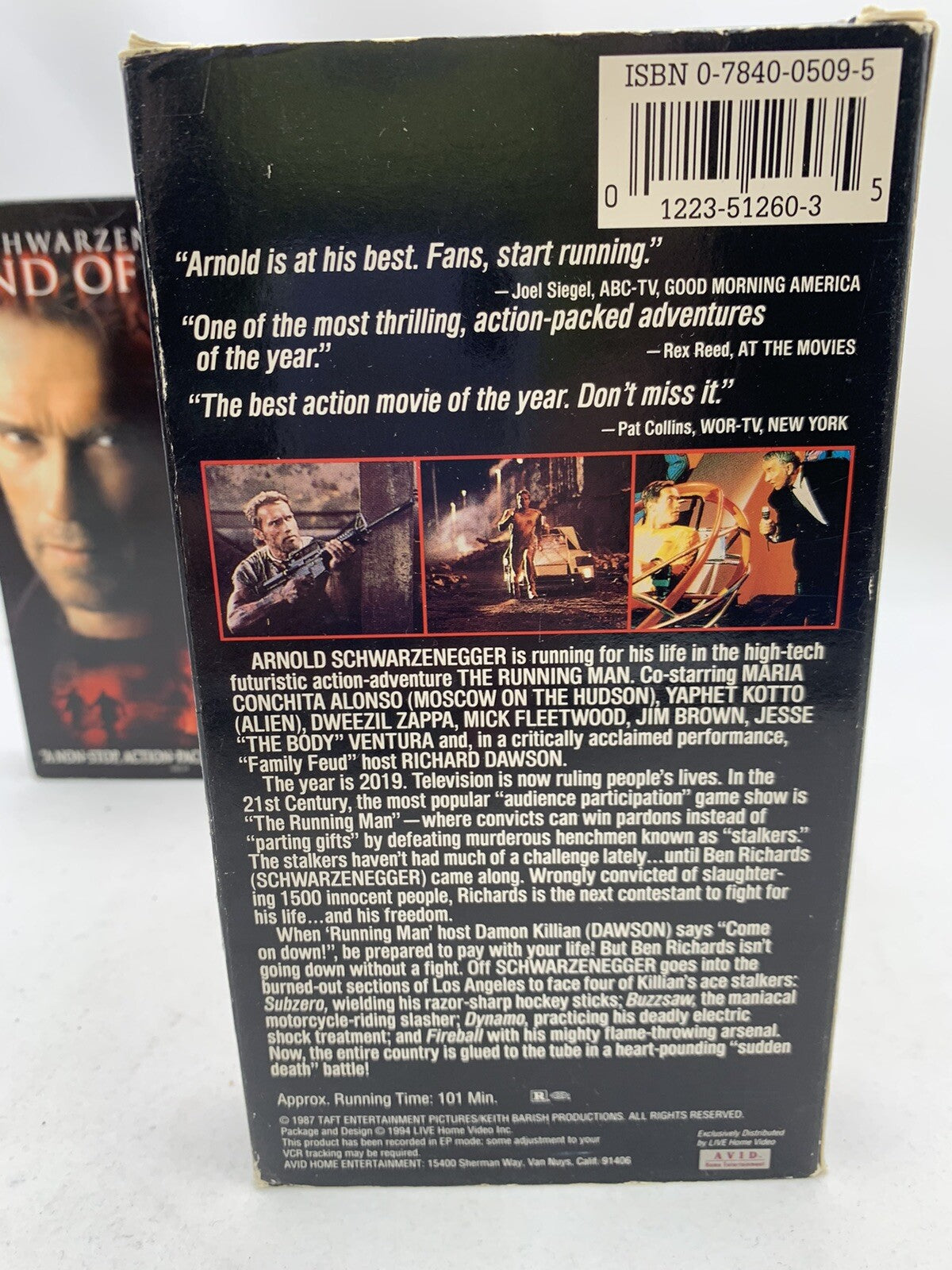 Collateral Damage (VHS Action Movies) End Of Days/The Running Man - Tested