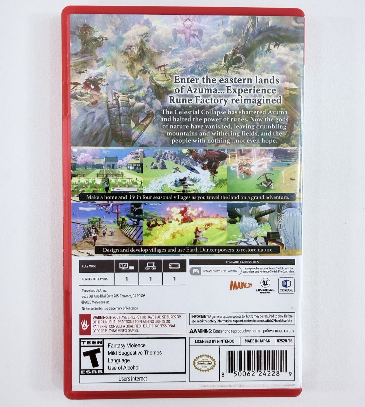 Rune Factory Guardians Of Azuma (Nintendo Switch 2, 2025) Game, Case, & Manual