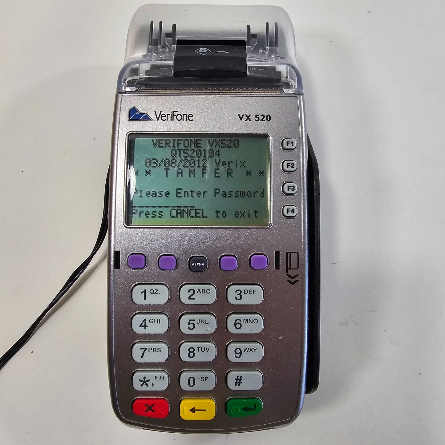 Verifone Dual Comm Credit Card Terminal Reader Model VX520 w/Power Supply - READ