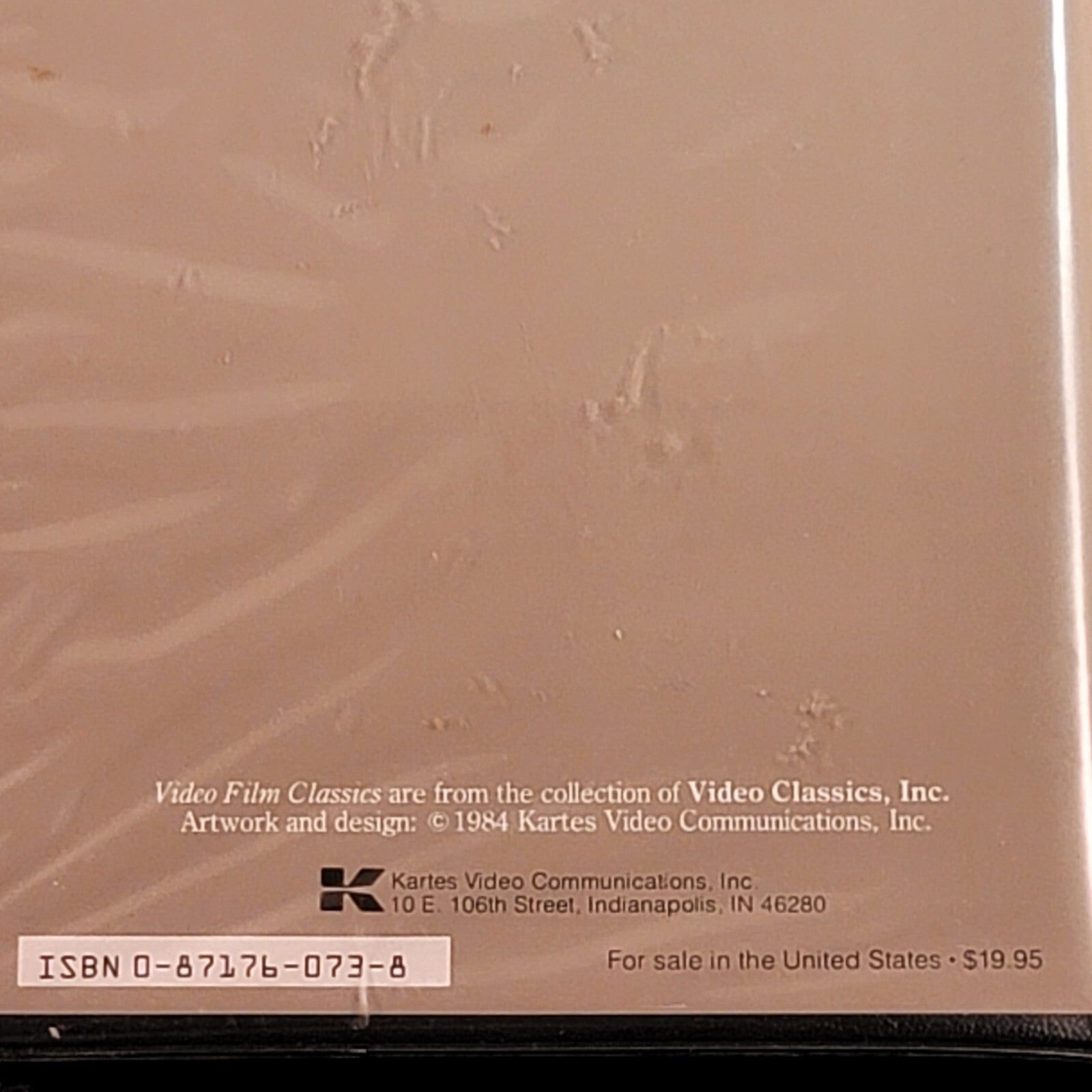 Scarlet Street VHS 1945 Edward G Robinson Joan Bennett Dan Duryea