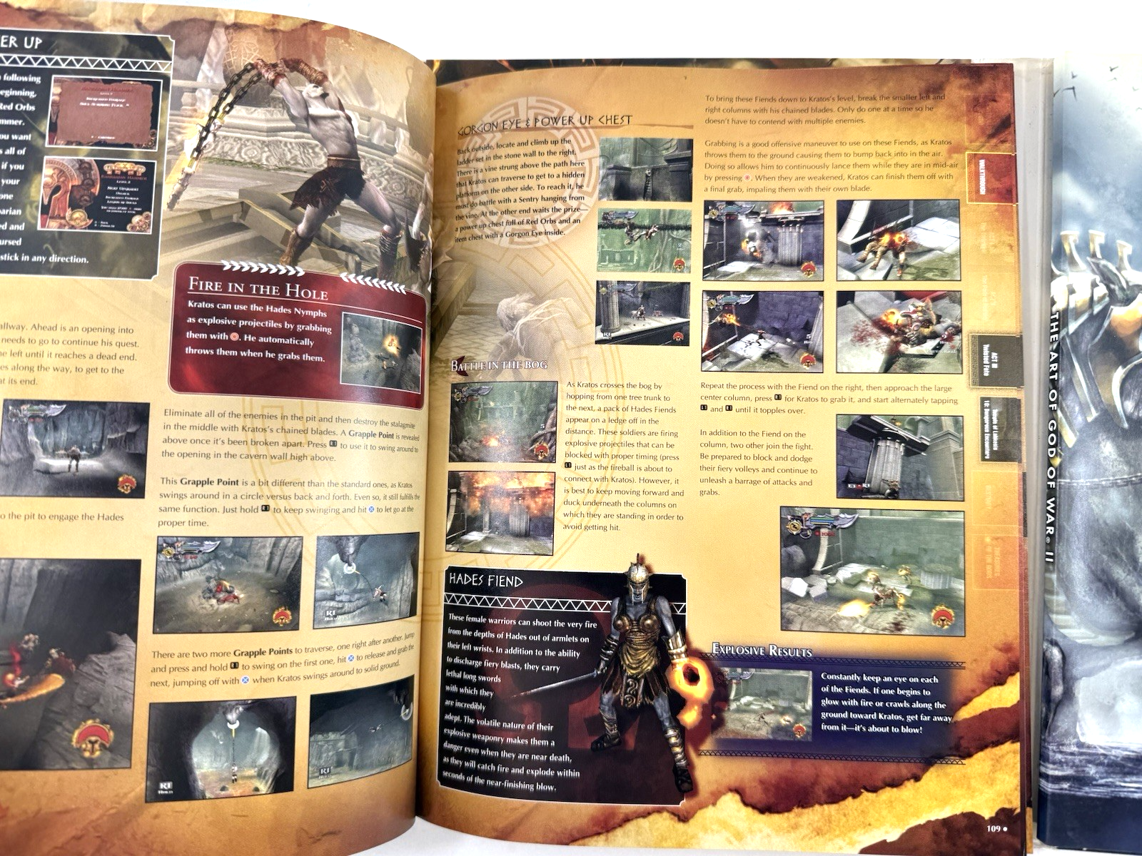 God of War II Limited Edition Strategy Guide, Art Book, Poster -2007, BradyGames