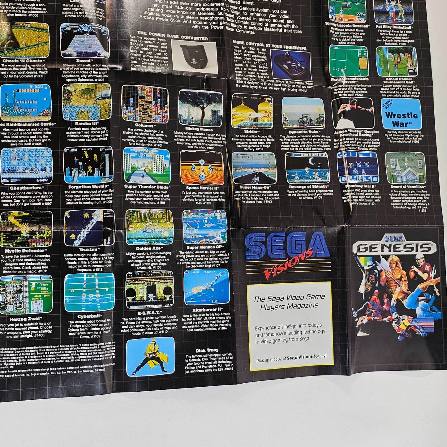 Sega Genesis Original Sega Visions Promo Poster Insert - Video Game Advertising