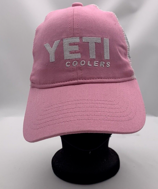 Yeti Coolers 2015 Pink Mesh Embroidered Logo Snapback Hat