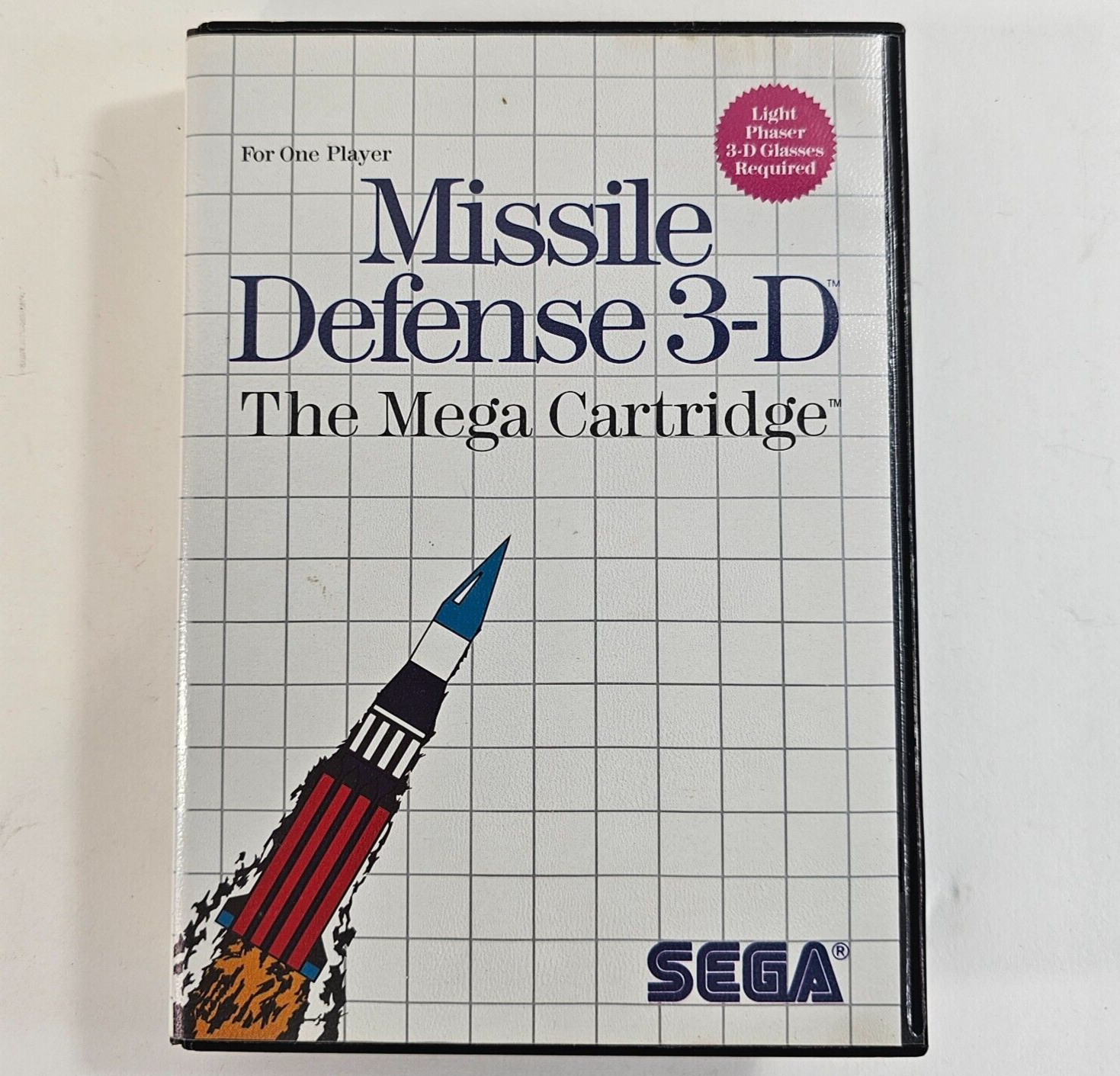 Missile Defense 3-D (Sega Master System, 1987) Game Case Manual - Tested