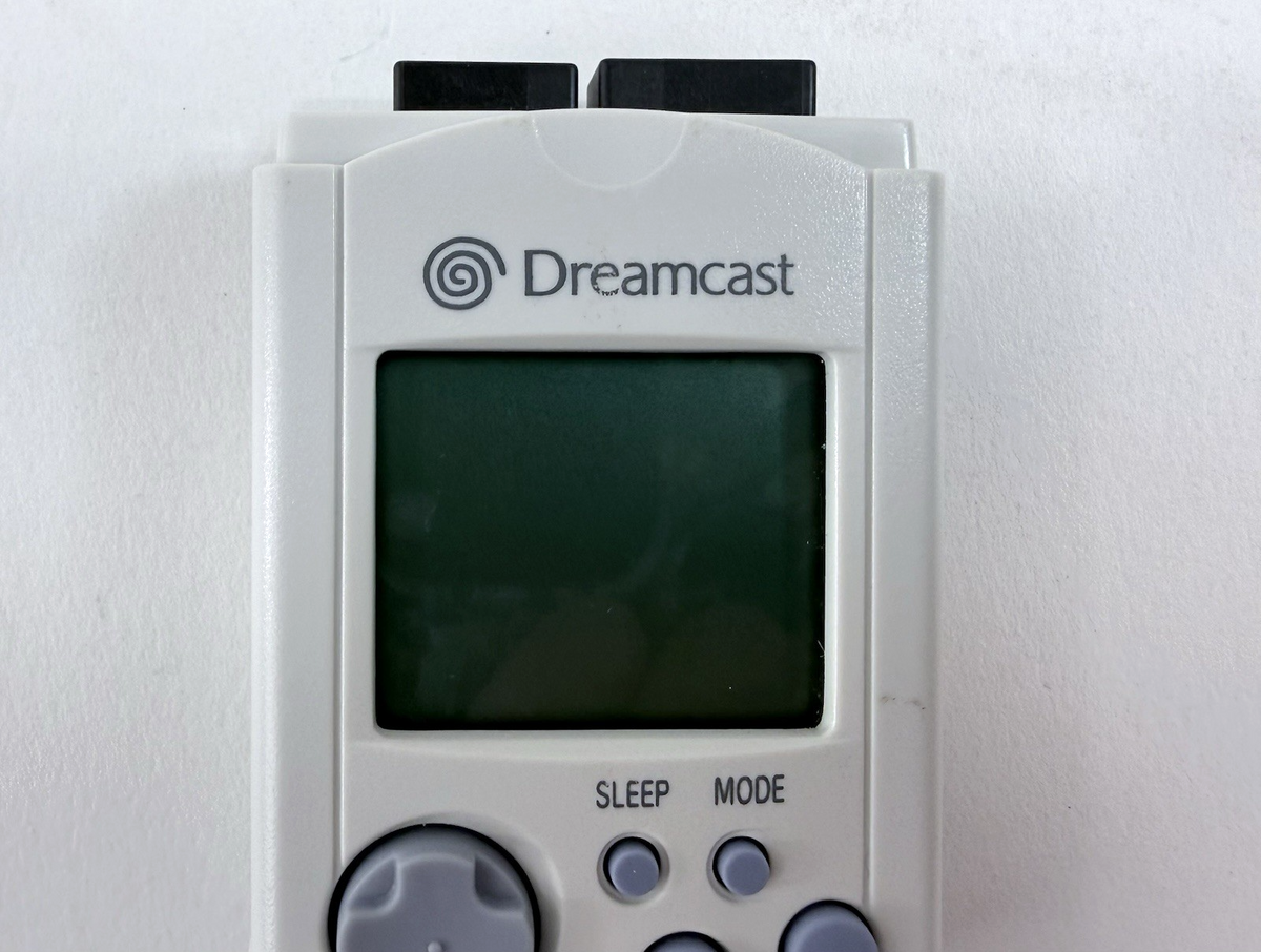 Sega Dreamcast HKT-7000 White Visual Memory Unit VMU with New Batteries - Tested