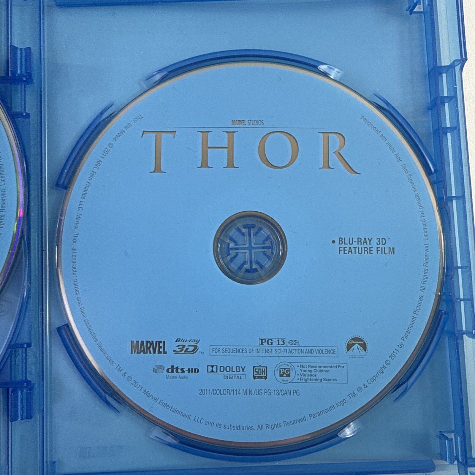 Thor Limited 3D Version (Blu-ray 3D, 2011)  - Tested And Working