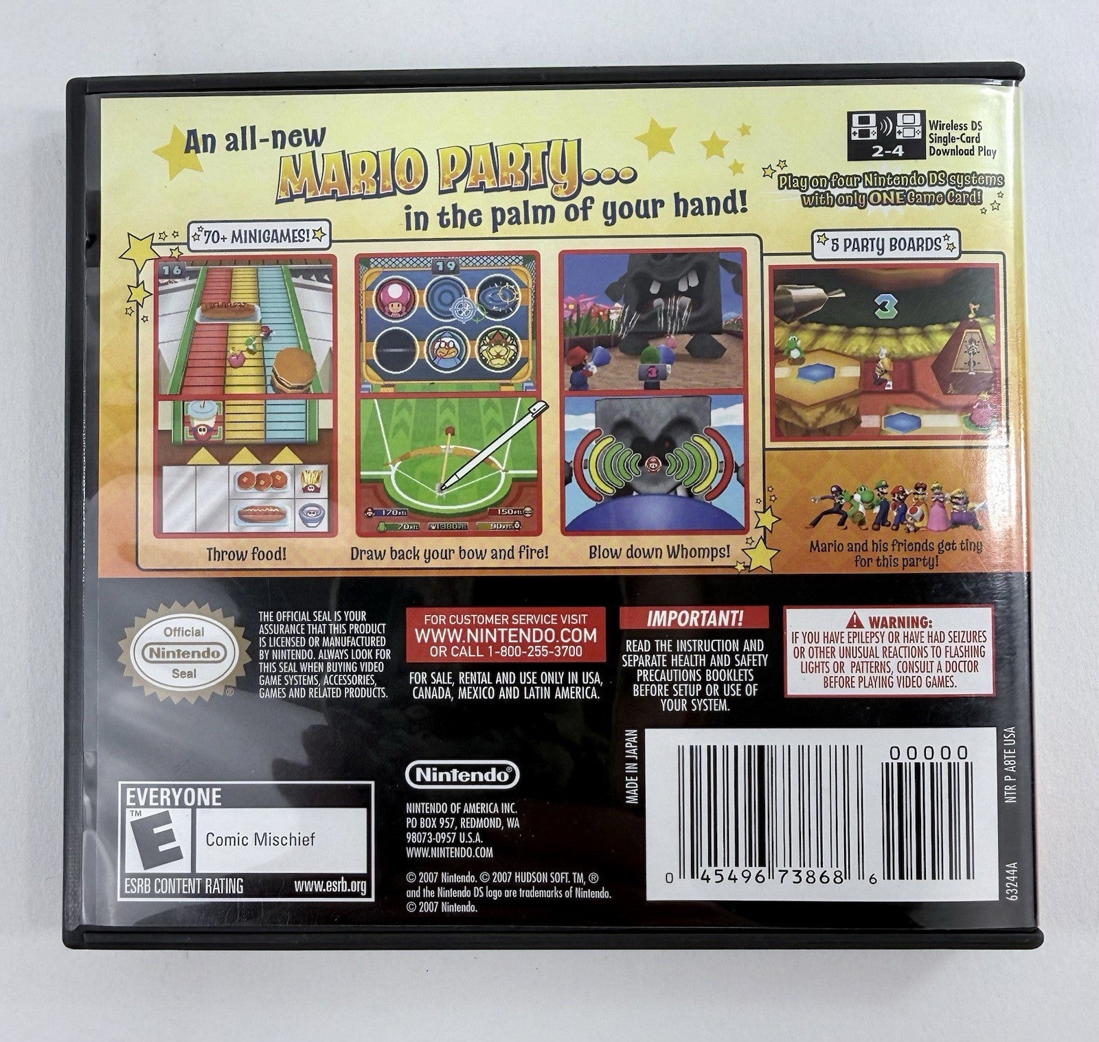 Mario Party DS (Nintendo DS, 2007) Game, Case, Registration, Inserts - Tested