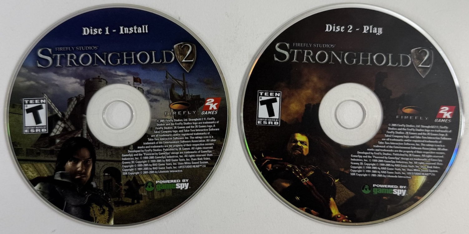 Stronghold 2 (PC, 2001) Game Discs - Tested and Working
