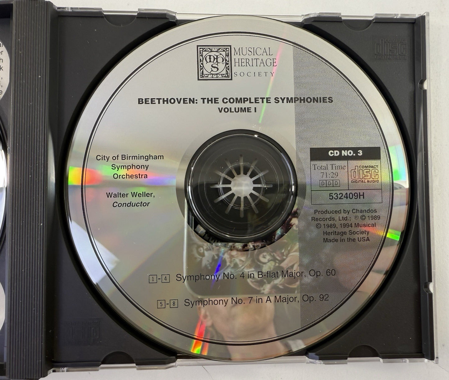 Beethoven: The Complete Symphonies Vol. 1 & 2 Musical Heritage Society Set