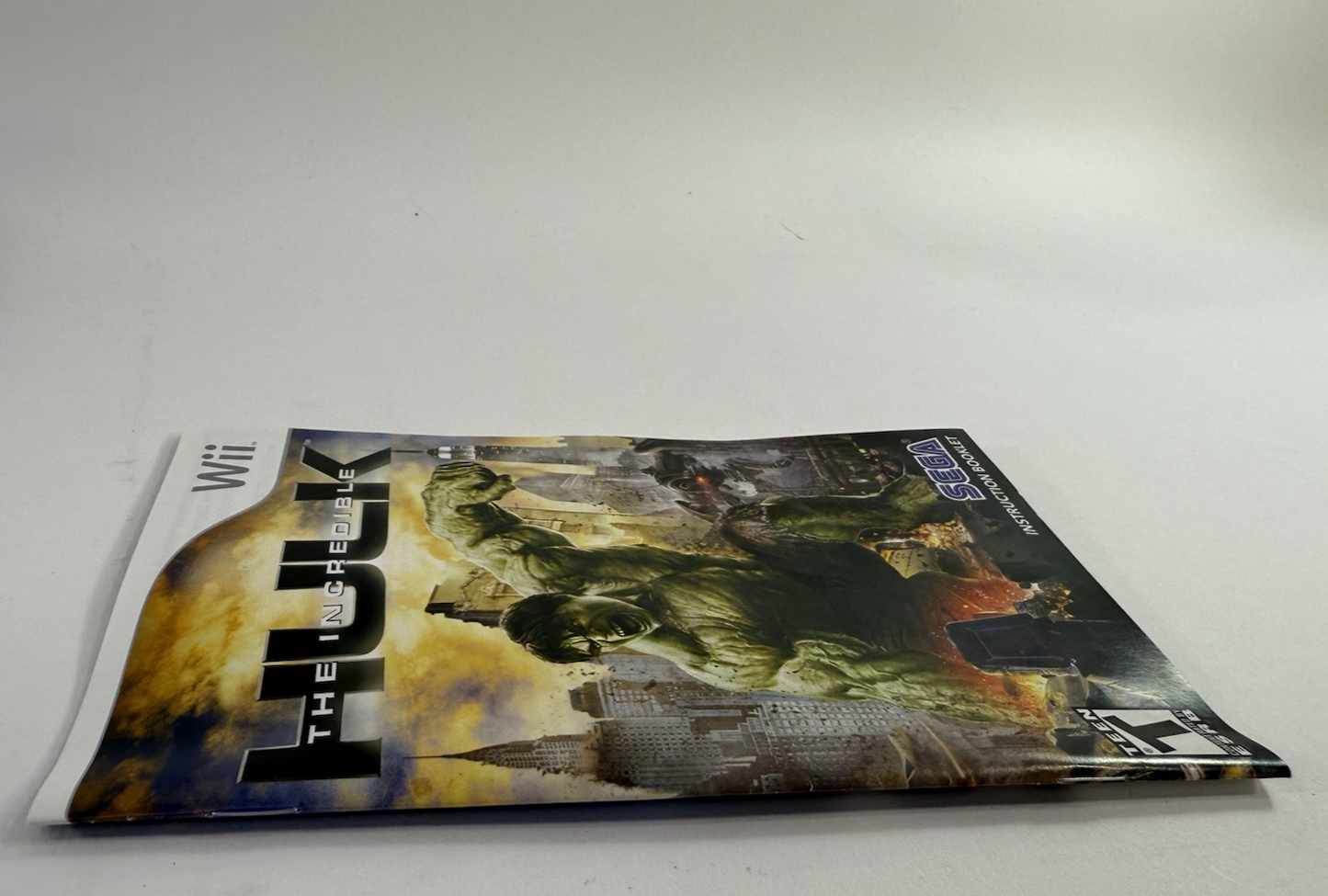 The Incredible Hulk (Nintendo Wii, 2008) Game Case Manual - Tested and Working