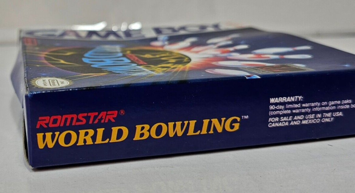 World Bowling (Nintendo Game Boy, 1990) Game Box Manual Poster Inserts - Tested