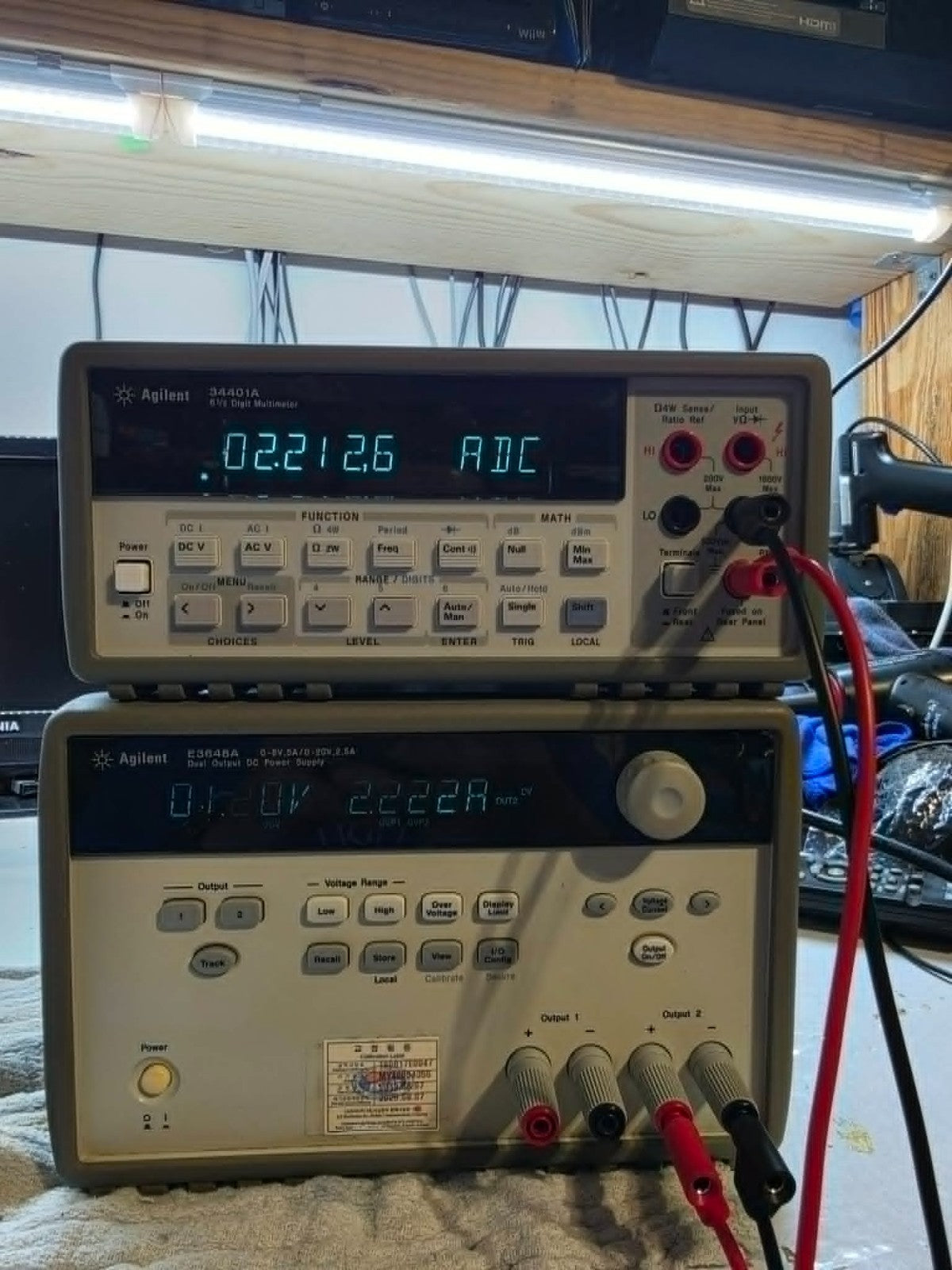Agilent E3648A 100W Dual Output DC Power Supply - Tested and Working - 4355