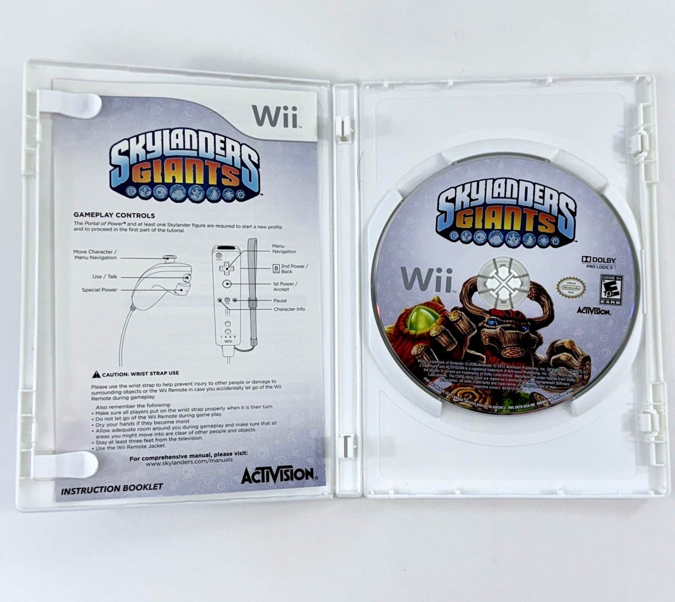 Skylanders: Giants (Nintendo Wii, 2012) Game, Case, & Manual - Tested