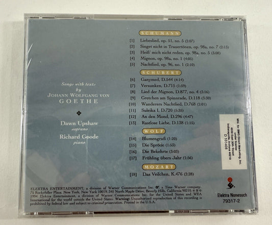 Goethe Lieder by Richard Goode (Piano) & Dawn Upshaw (Soprano) (CD, 1994) New