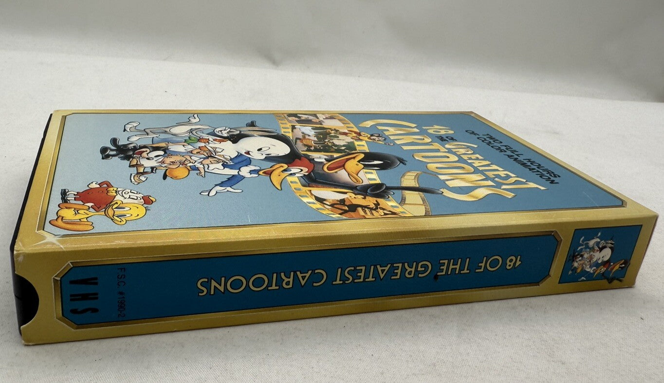 18 of the Greatest Cartoons (VHS, 1990) Tested and Working
